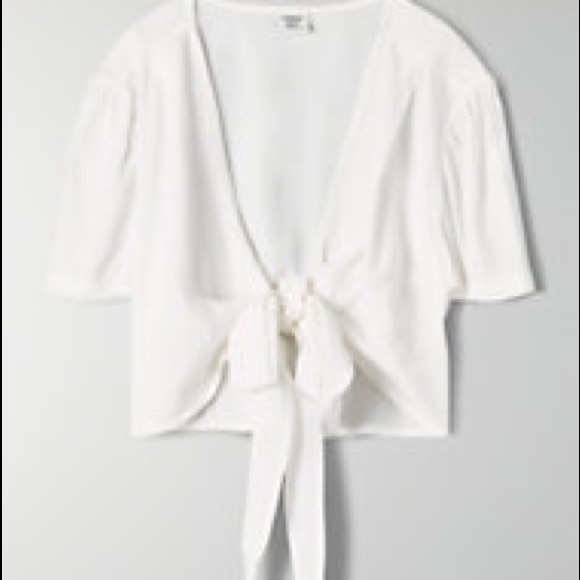 Aritzia white tie top - Picture 3 of 6